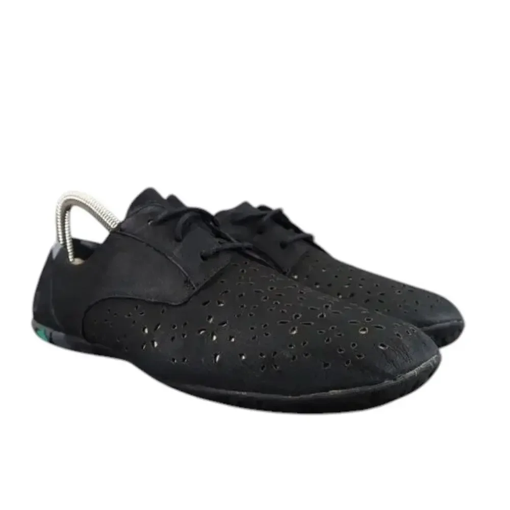 Merrell Shoes Womens 8 Casual Leather Sneakers Black Mimix Maze Eyelet Laser Cut